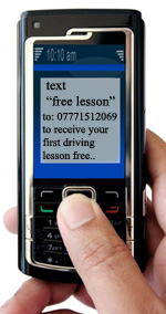 text "free lesson" to: 07771512069